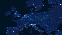 Europe seen from a satellite