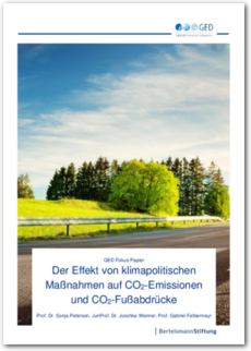 Cover Der Effekt von klimapolitischen Maßnahmen auf CO2‐Emissionen und CO2‐Fußabdrücke